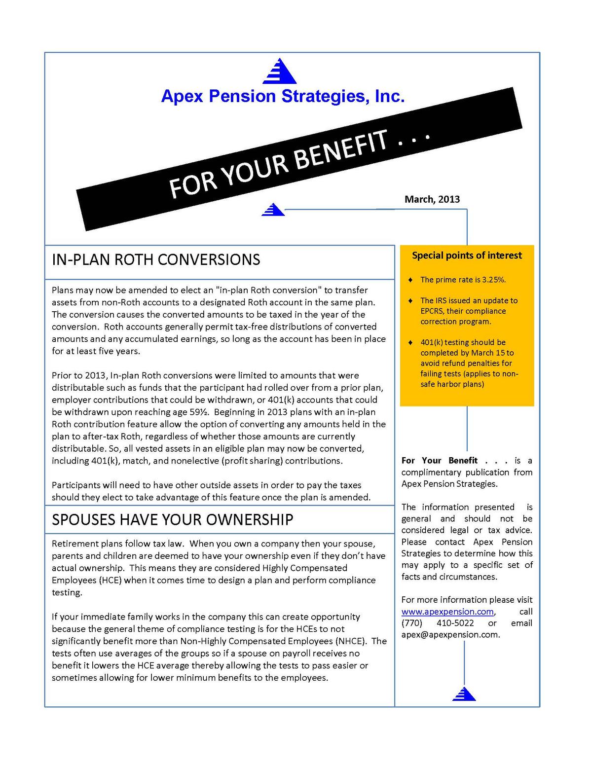 In-Plan Roth Conversions