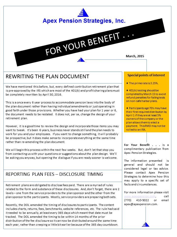 Reporting Plan Fees - Disclosure Training