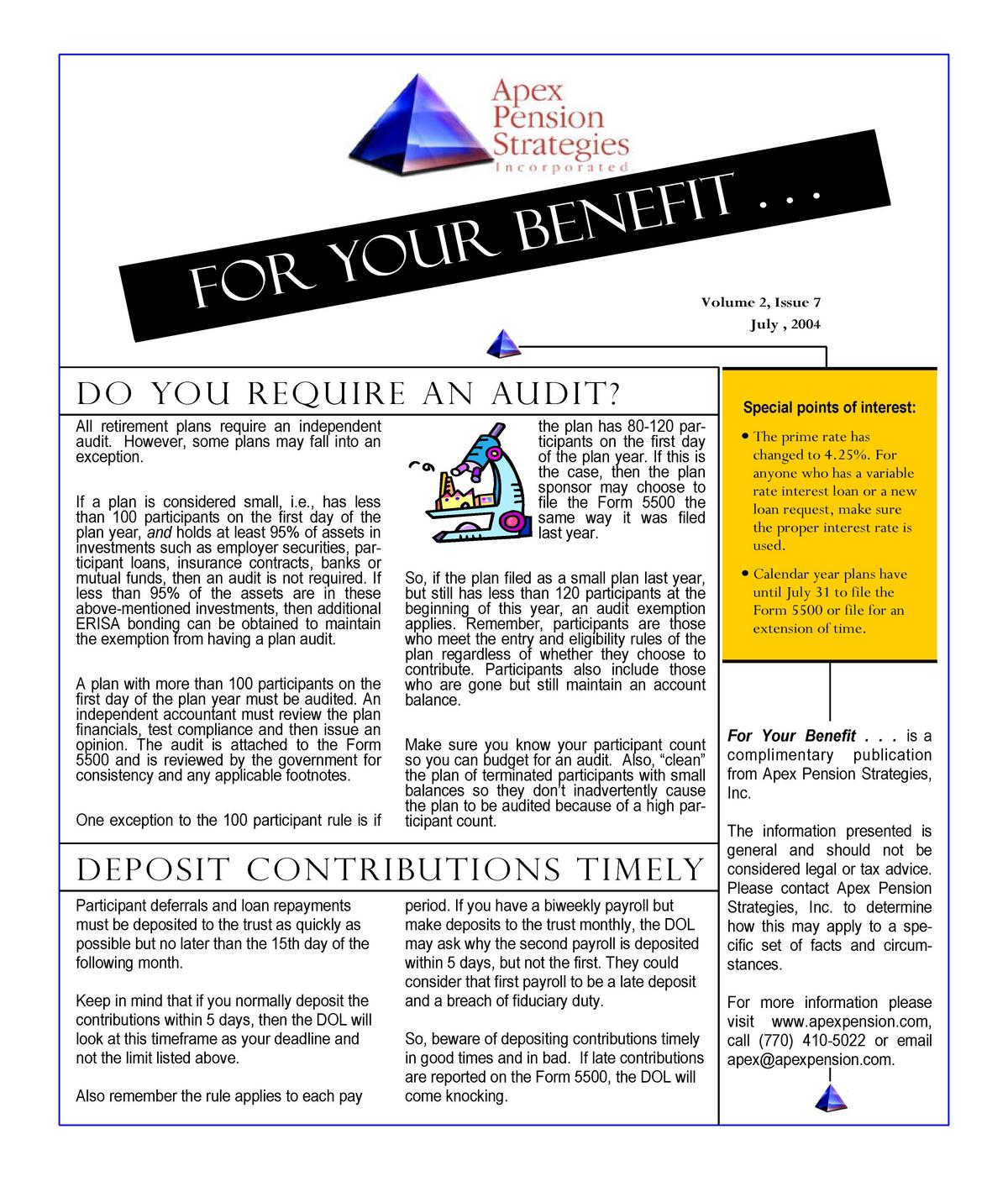 Do You Require an Audit?