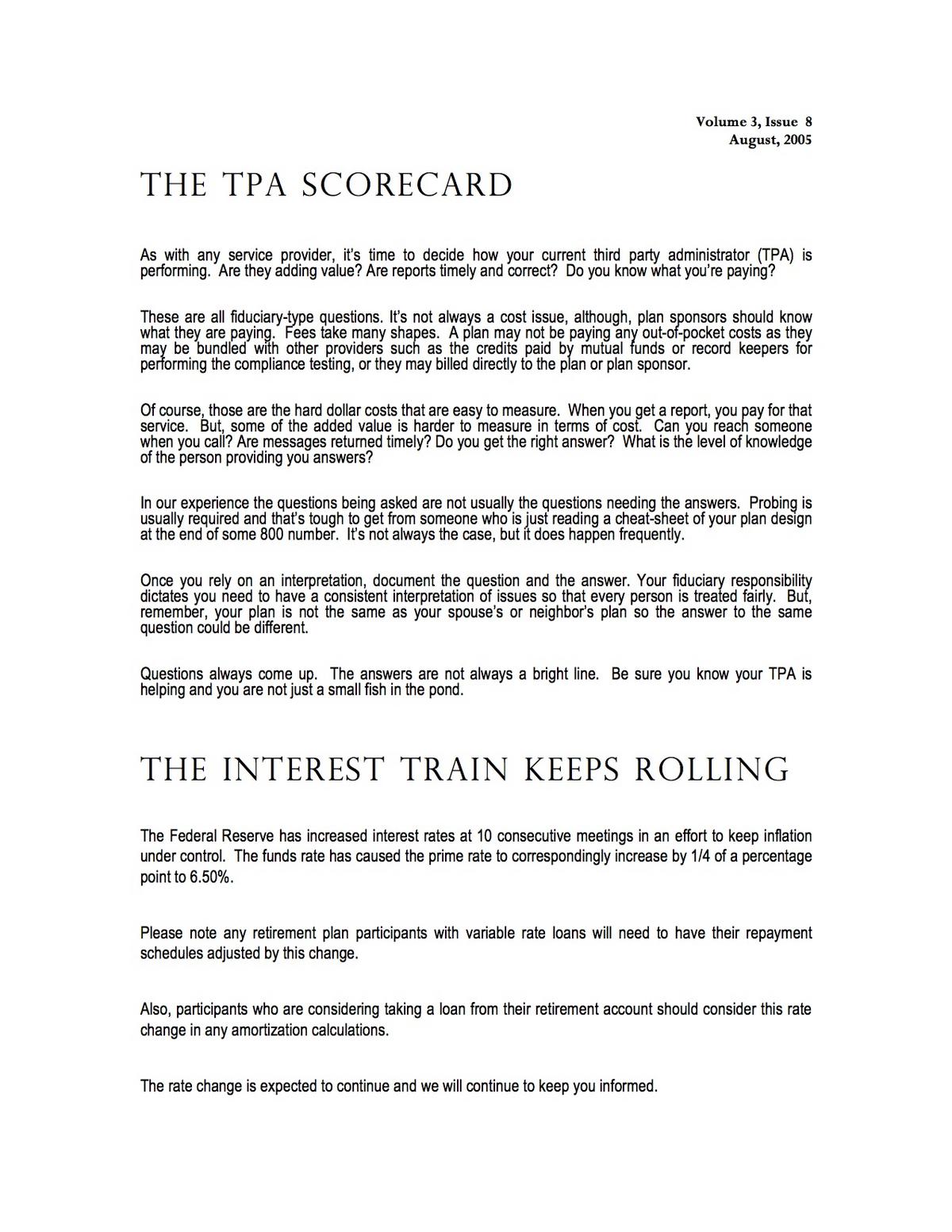 Interest Train Keeps Rolling