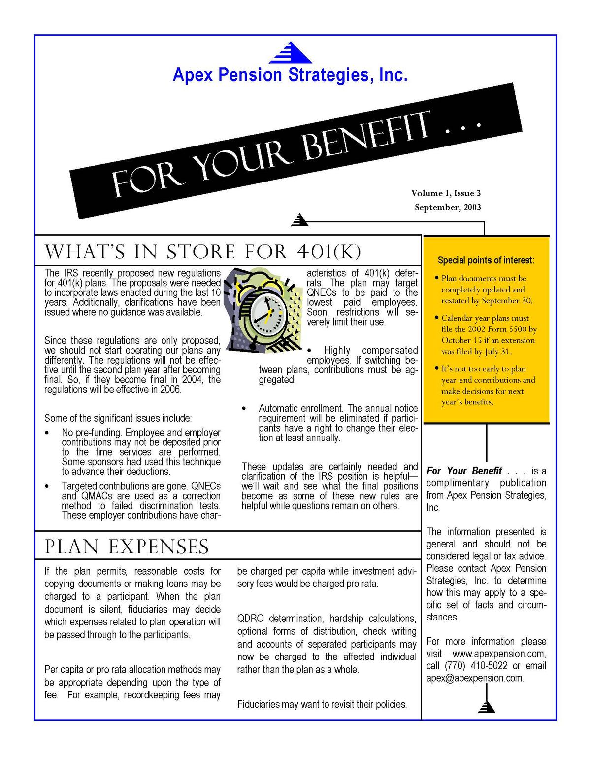 Plan Expenses